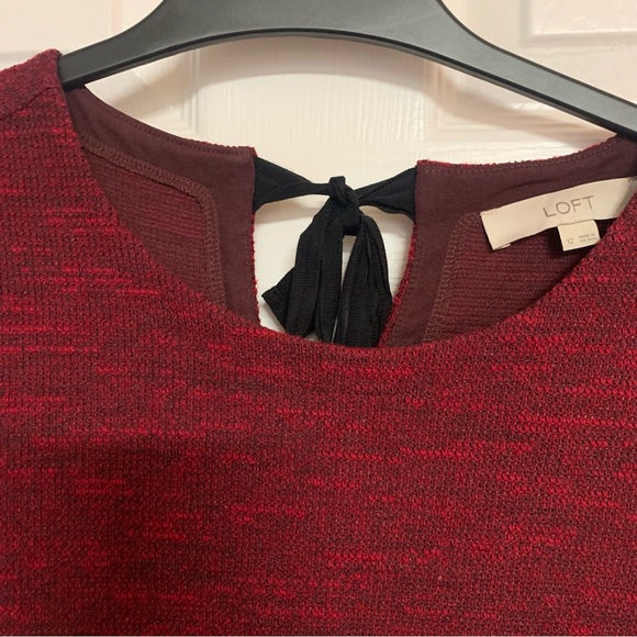 Soft size 12 Red Tweed Shift Dress Ribbon - Picture 6 of 15